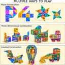 TEMI Magnet Tiles, 80 PCS Magnetism Building Toy Set, Learning and Education Toys for Ages 3 4 5 6 7 8+ Year Old Toddler Kids Boys and Girls