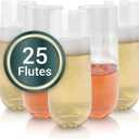 Reli. Champagne Flutes Plastic | 25 Pack | 9 oz - Clear | Stemless Premium Plastic Champagne Flutes | Party-Perfect for Celebrations