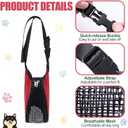 Shinylin 6 Sizes Dog Muzzle, Basket Air Mesh Muzzles Breathable Adjustable Full Coverage Dog Muzzle Cover for Small Medium Large Dogs, Anti Biting Barking Chewing(Snap Fastener)