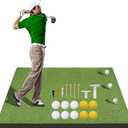 5x4ft Golf Hitting Mat with 10 Balls,9 Tees for Golf Practice