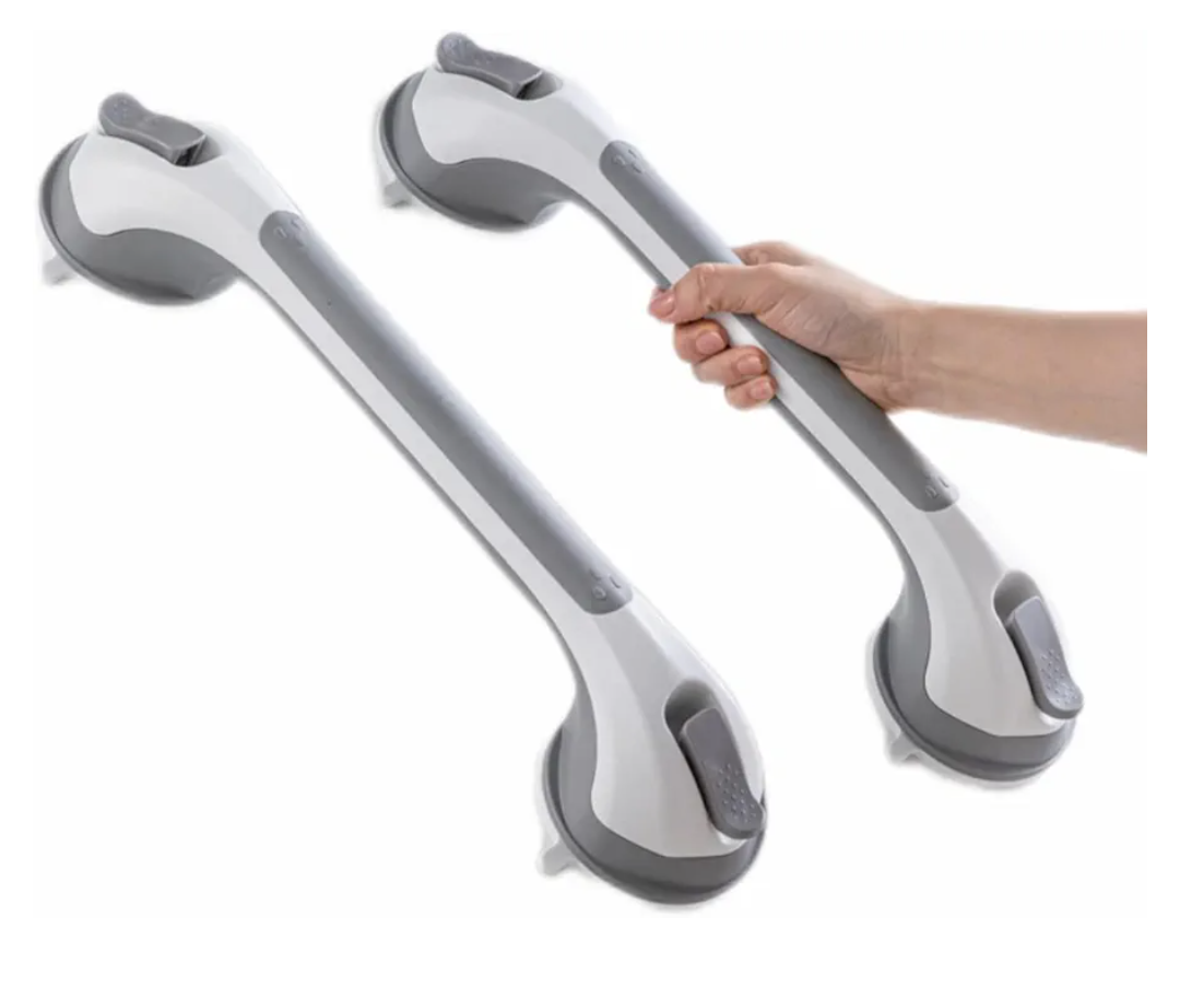 TAILI Grab Bars for Bathtubs and Showers 2 Pack Suction Grab Bar, Heavy Duty Shower Handle Removable Bath Handrails for Seniors and Elderly, Bathroom Safety Grip No Drilling Waterproof,Grey