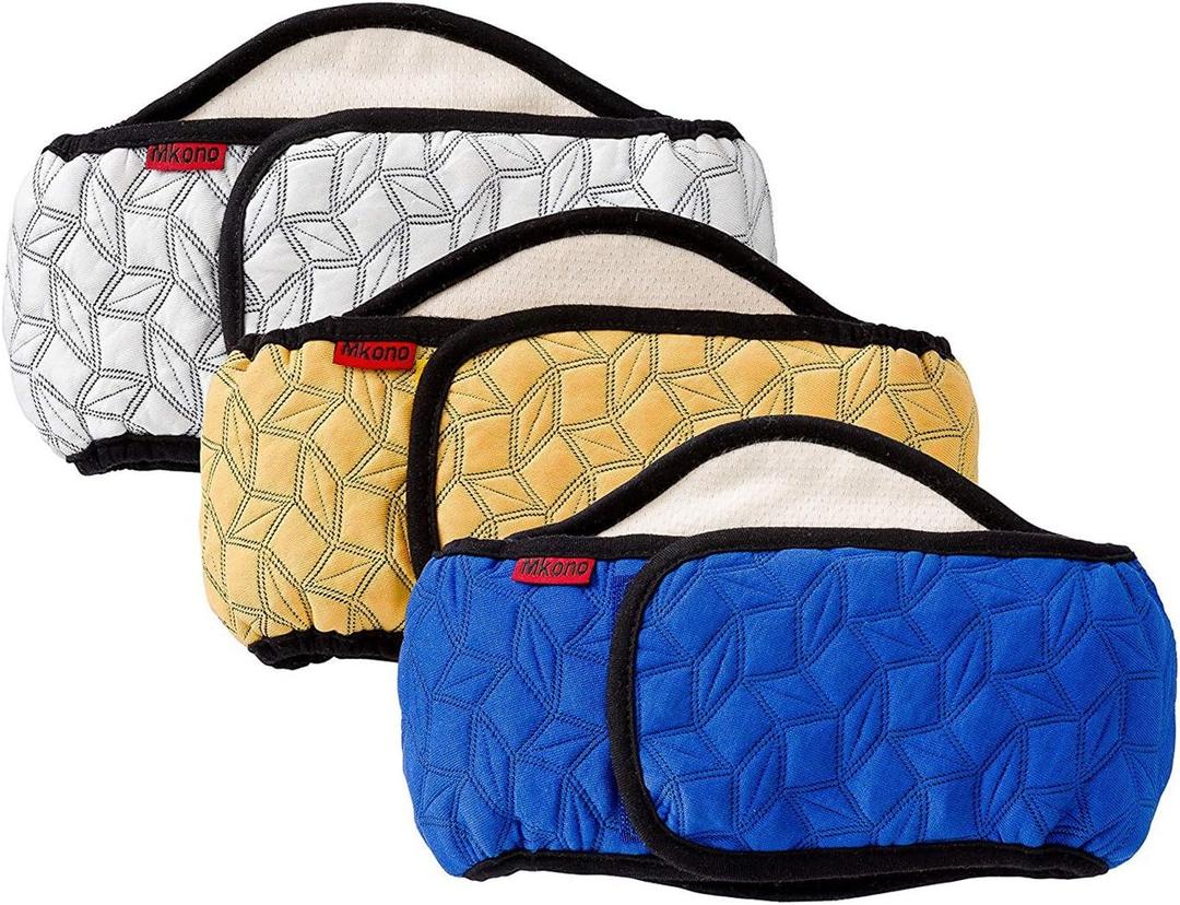 Mkono Male Dog Belly Band Wraps Washable Dog Diapers Male for Small and Medium Dogs, Waist 19.2 Inches to 23.8 Inches(3 Pack,Blue,White,Yellow)