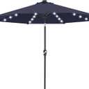 ABCCANOPY Durable Solar Led Patio Umbrellas with 32LED Lights 11FT (Deep Blue)