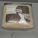 Levoo 100% Cotton Sheets King Size Set 18"-24" Extra Deep Pocket King Sheets Set Soft Breathable Cooling 4Pcs Bed Sheets with 1 Flat Sheet, 1 Fitted Sheet, 2 Pillowcases (King, Beige)