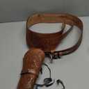 TREE OF LEATHER Wild West Gun Belt Holster Old Western Cowboy Leather Pistol Revolver Holder Fast Draw Rig Pirate Cosplay Gear Bullet Size-.45 (12mm) (46-48 inch Brown)