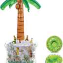 CoTa Global Inflatable Palm Tree Cooler and Drink Holders for Pool - Giant Palm Tree Cooler with 2 Inflatable Blow Up Party Drink Holders, Cool Inflatable Pool Party, Beach Party Decorations - 3 Pack