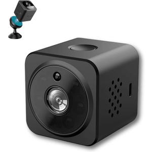 Mini Camera HD 1080P Camcorder spy Camera for Office& Home Security Micro Camera with Audio/Video Night Vision Compatible with iOS & Android