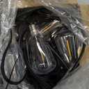 Brightever 30FT LED Outdoor String Light with 16 ST38 Vintage Edison Shatterproof Bulbs, Commercial Grade Patio Lights Connectable, Waterproof Hanging Lights for Balcony, Backyard, Warm White (Black Wire)