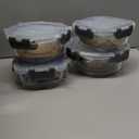 VERONES 30 Pieces Glass Meal Prep Containers Set, Stackable Glass Food Storage Containers with Lids-Airtight Lunch Containersfor Microwave, Oven, Freezer & Dishwasher,Grey (Gray)