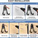 30 Pack Garage Hooks Heavy Duty, Rust-Resistant Solid Steel Wall Mount Hangers for Hanging Ladders & Bikes, Non-Slip PVC Coating Tool Organizer, 5 Sizes U & J Shapes + 2 Straps