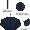 G4Free 80 Inch Huge Large Oversize Golf Umbrella Double Canopy Vented Windproof Stick Umbrellas, 6.6 Ft Heavy Duty for Outdoor Doorman Family