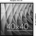 Americanflat 40x40 Picture Frame with Polished Plexiglass - Streamline Collection - Thin Border Square Frame for Wall Display - Hanging Hardware Included - Black