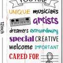 4 x Motivational Classroom Signs Decor, Hanging Wood Sign Classroom Dcor, Music Wood Wall Art, Music Education, Music Classroom Dcor Sign, Institution Welcome Dcor Sign, Gift For Music Teacher