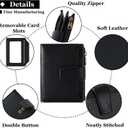 Airkit Small Wallet Women RFID Blocking Soft Leather Bifold Compact Card Holder Wallet for Women with Zipper Coin Pocket 4 ID Window