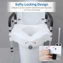 Raised Toilet Seat with Handles, Elevated Toilet Seat Riser for Elderly and Disabled, Support 300 lbs