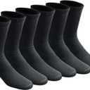 Dickies Men's All Purpose Cushion Crew Socks, (6, 12 Pairs), Size: Medium