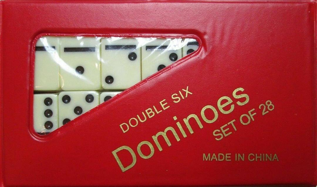 Dominoes Double Six Game Mini Set of 28 Travel Game Tile Size is 1 1/2 X 3/4 X 1/4 inches for Travel