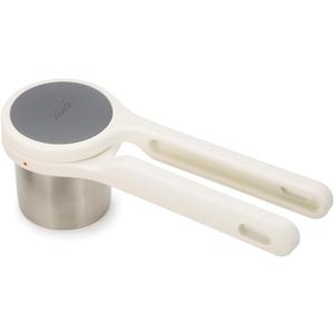 Joseph Joseph Helix Potato Ricer Masher Ergonomic Twist-Action Hand Manual Stainless Steel For Mashed Potato, Vegetable Purees, Stainless Steel, White