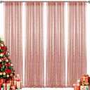Amazon.com : 28FT-4PCS Rose Gold Sequin Backdrop Curtains Panels, Photography Backdrop Glitter Curtains Fabric Background for Christmas Wedding Party Decor : Electronics