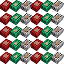 Cholemy 30 Pcs Christmas Cookie Boxes with Window Bulk Buffalo Plaid Christmas Gift Boxes for Gift Giving 8.3 x 6 x 3.7 Inch Xmas Bakery Containers for Pastries Donuts Treat Xmas Party Favors