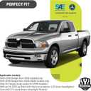 Headlights for 2009-2018 Dodge Ram 1500, for 2010-2018 Dodge Ram 2500 3500 with High/Low beam Bulbs, Driver & Passenger Side(ONLY fit Dual-Hole Single Headlight)
