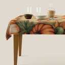 Fall Wooden Rectangle Tablecloth Washable Table Cloth 60x90 Inch Table Cover Waterproof for Decoration Kitchen Dining Room