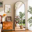 59"x16" Floor Mirror Full Length, Arched Full Length Mirror with Stand, Full Body Mirrors for Bedroom Living Room or Cloakroom Black