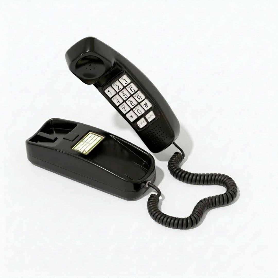 iSoHo Big Button Corded Phone for Seniors  Easy-to-Use Landline with Lighted Keypad, Ergonomic Handset & No Power Needed  Retro Home Phone for Elderly, Visually Impaired & Hard of Hearing, Black