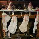 2 x 24Pcs Velvet Ribbon Bows for Christmas Tree, Christmas Wreath Bows,Vintage Rustic Ornaments for Garland, Wreath, Gift Wrapping, Treat Bags and DIY Holiday Decorations (5" x 7") (Camel)