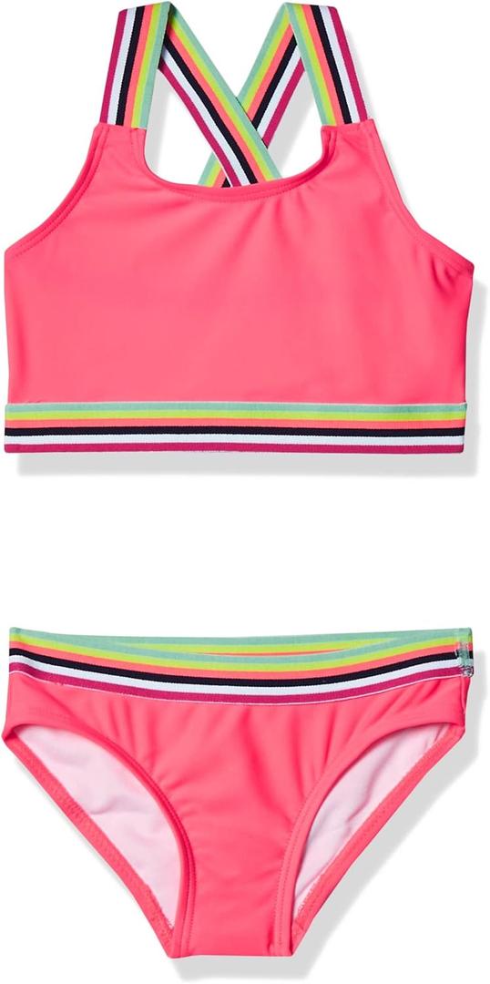 Kanu Surf Girls' Tanya UPF 50+ Beach Sport Athletic Bikini Swimsuit, 7