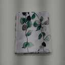 Green Eucalyptus Leaves Curtain Valance for Windows Watercolor Green Rod Pocket Window Treatments 2 Panels Short Curtains for Kitchen Windows Bathroom Bedroom,54 x 18 Inch