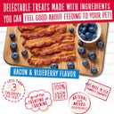 Charlee Bear Crunch Grain Free Dog Treats, Bacon and Blueberry, 8 Ounce Resealable Bag, Low Calorie Training Treats for Dogs, Limited Ingredient, Healthy, Crunchy Dog Snacks, Made in USA