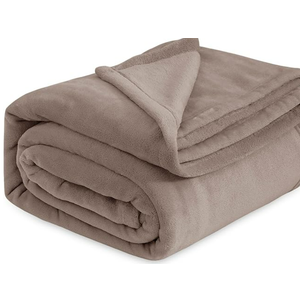 Bedsure Fleece Bed Blankets Queen Size Mocha Brown - Soft Lightweight Plush Fuzzy Cozy Luxury Blanket Microfiber, 90x90 inches