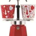 Bialetti Mini Express Moka Set With 2 Cups Heart 90ml