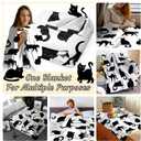Black Cats Blanket Throw Super Soft and Cozy Blankets for Home Decoration, Couch, Bed, Sofa 80"x60" Large for Adult for All Seasons