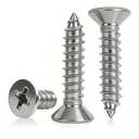 #12 x 3/4 [50 Pack] Flat Head Phillips Drive Self Tapping Screws, Sheet Metal Screws, 304 Stainless Steel (18-8), Corrosion Resistant Screws for Wood, Sheet Metal and More