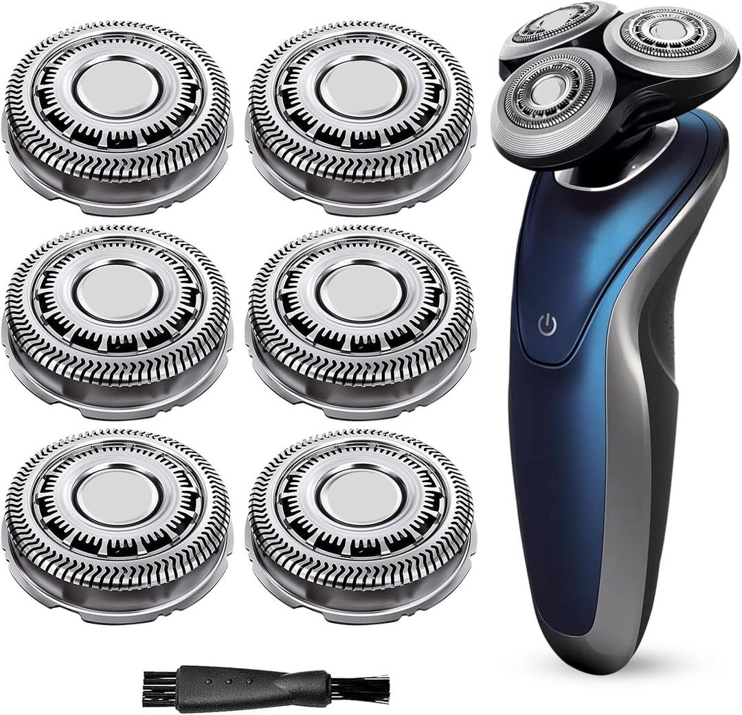SH60 Replacement Heads Compatible with Philips Norelco Series 6000 Replacement Blades, New Upgraded Blades for Norelco 6000 Replacement Heads for Philips Norelco 6000 Series Replacement Blades 6-PCs