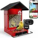 Smart Bird Feeder with Camera, 2.5K Ultra-HD Live Stream Bird House Camera, Free AI Identify Bird Species, Solar Powered Bird Feeder with 2.4L Large Capacity, Gift for Men Women Bird Lovers