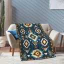 Aztec Soft Throw Blanket Soft Plush Fleece Blankets Warm Cozy Lightweight Fuzzy Blanket for Bed Sofa Couch Home Decor 60"X50"
