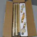 YaFex Curtain Rods 32-144 Inch, Heavy Duty 1 Inch Adjustable Curtain Rod for Windows, Gold Extra Long Window Treatment Rods, Modern Design, Easy Installation