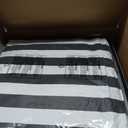 2 x Arden Outdoor Foam Deep Seat Cushion Set, 2-Pack, 24x24, Premium High-Density Foam, Never Flattens, Weather-Proof for Patio Chair Sofa Couch, Black Cabana Stripe