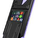 for Samsung Galaxy S26 Ultra Wallet Case Credit Card Holder- Purple | Stand Kickstand Slim Rugged Shockproof Heavy Duty Defender Armor Military Grade Protective Phone Case