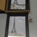 Hongkee 6x9 Picture Frame Set of 2, Made of Real Glass and Rustic Black Wooden Frame - 6 by 9 Photo for Wall or Tabletop Display