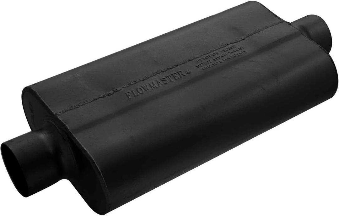 Flowmaster 50 Series Delta Flow Chambered Muffler 3.00 - Center In/Center Out Moderate Sound 16-Gauge Aluminized Steel Perfect for daily-driven Performance Vehicles & Passenger Cars, 43050