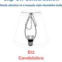 Aspen Creative 51052-5,Hardback Empire Transitional Clip-On Chandelier Shade/Grey Silver Burlap Textured Fabric. 3"Top x 6"Bottom x 5"Slant.Set Of 5.