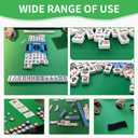 Mahjong Mat, Mahjong Table Mat with Black Carrying Bag,Rubber Anti Slip Game Mat and Noise Reducing Table Cover for Mahjong,Dominoes,Poker,Card,Board Games Table Mat (Green, 31.5 Inches)