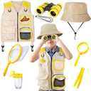 YOPINSAND Kids Explorer Kit & Bug Catcher Kit, Kids Camping Gear for Kids, Outdoor Exploration Set with Vest & Hat, Ideal Outdoor Camping Adventure Toys for Ages 3 4 5 6 7 8 Boys Girls (Yellow)