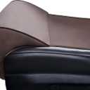 JUPENG Car Seat Leg Extender Cushion, Memory Foam Under Thigh Leg Support Pillow with Strap, Non-Slip Base & Removable Washable Cover for Driver Seat and Office Chair, Universal Comfort Pad (Brown)