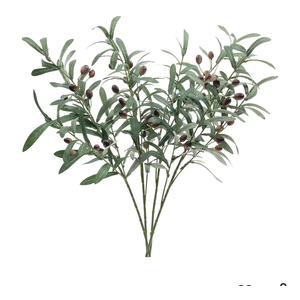 SHACOS 4 PCS 28 inch Artificial Olive Branches for Vases Greenery Olive Stems Faux Tree Branch Twig for Home Wedding Shop Office Garden Decor DIY Floral Crafts