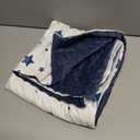 Baby Blankets for Unisex Boys Girls, Soft Nursery Crib Blankets with Dotted Fleece Back for Newborns Toddlers 30x40 Inch Blue Star Bed Throws